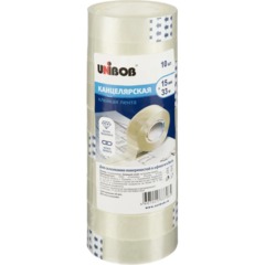 Клейкая лента канцелярская Unibob 15x33 (10шт/уп) - фото 3