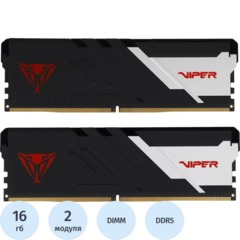 Модуль памяти Patriot Viper DDR5 DIMM 32GB(2x16Gb) 6800MHz (PVV532G680C34K)