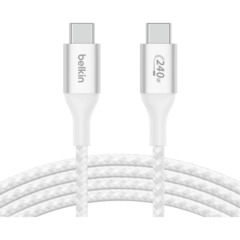 Кабель Belkin (CAB015bt1MWH)BoostCh.240W PD USB-C/USB-C Braided 1м бел - фото 2