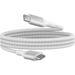 Кабель Belkin (CAB015bt1MWH)BoostCh.240W PD USB-C/USB-C Braided 1м бел - фото 3