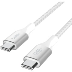 Кабель Belkin (CAB015bt1MWH)BoostCh.240W PD USB-C/USB-C Braided 1м бел - фото 4