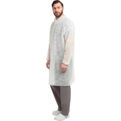 Халат на липучках 20гр/м2 р.XXL, белый, (10шт/упак),арт.406-878-003,к - фото 3