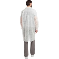 Халат на липучках 20гр/м2 р.XXL, белый, (10шт/упак),арт.406-878-003,к - фото 5