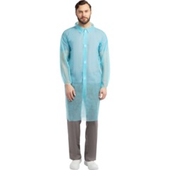 Халат на липучках 20гр/м2 р.XXL, голубой (10шт/упак),арт.406-878-007,к