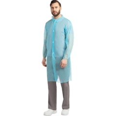 Халат на липучках 20гр/м2 р.XXL, голубой (10шт/упак),арт.406-878-007,к - фото 3