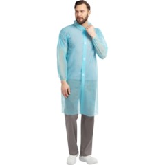 Халат на липучках 20гр/м2 р.XXL, голубой (10шт/упак),арт.406-878-007,к - фото 8