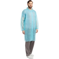 Халат на кнопках 20гр/м2 р.XXXL , голубой (10шт/упак),арт.406-877-008,к - фото 4