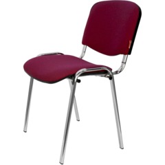 Стул UA_EChair Rio(ИЗО/ISO) хром, ткань бордовый С-29, поперечина 18 - фото 6