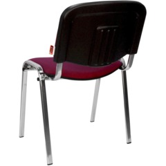 Стул UA_EChair Rio(ИЗО/ISO) хром, ткань бордовый С-29, поперечина 18 - фото 7