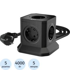 Сетевой фильтр AGNI  5р/5м,черный(TP-VE4U5E-5m-black)