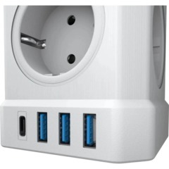 Сетевой фильтр AGNI  5р/2м,3USB 1TYPE-C,белый(TP-VE4U5E-C-2m-white) - фото 4
