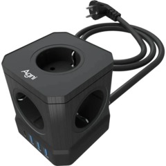 Сетевой фильтр AGNI  5р/3м,3USB 1TYPE-C,черный(TP-VE4U5E-C-3m-black) - фото 6