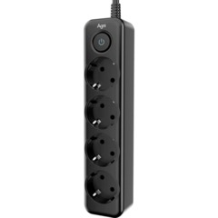Сетевой фильтр AGNI 4/3м,черный(TP-FD4E-3m-black) - фото 3