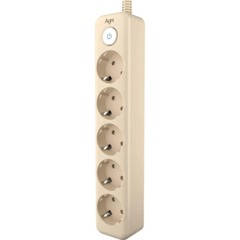 Сетевой фильтр AGNI 5р/2м,слоновая кость(TP-FD5E-2m-ivory) - фото 3