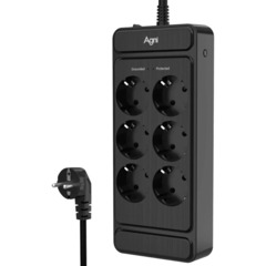 Сетевой фильтр AGNI 6р/3м,черный(TP-FS6E-3m-black) - фото 7