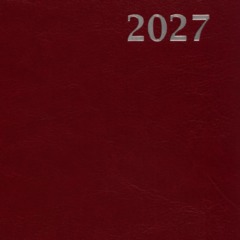 Ежедневник датированный 2027 Attache АГЕНДА А5 168л 138x213 под кожу бордов - фото 3