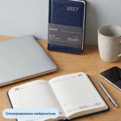Ежедневник датированный 2027 Attache АГЕНДА А6 168л 100x150мм темно-синий - фото 16