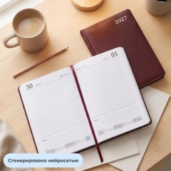 Ежедневник датированный 2027 Attache А5 168л 138x213мм балакрон бордо - фото 16