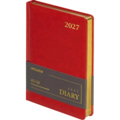 Ежедневник датированный 2027 Attache А5 168л 143x210 бордов (золотист срез)