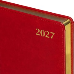 Ежедневник датированный 2027 Attache А5 168л 143x210 бордов (золотист срез) - фото 2