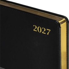 Ежедневник датированный 2027 Attache А5 168л 143x210 черн (золотист срез) - фото 2