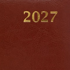 Ежедневник датированный 2027 Attache А5 168л 143x210 коричн (золотист срез) - фото 3