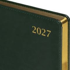 Ежедневник датированный 2027 Attache А5 168л 143x210 зелен(золотистый срез) - фото 2