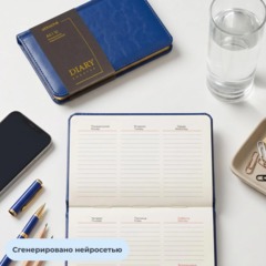 Еженедельник недатированный Attache А6 64л 100x150мм синий - фото 14