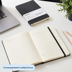 Ежедневник недатированный Attache АУРА А5 138x213мм 160л черный - фото 20
