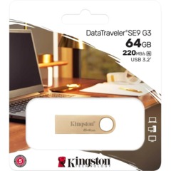 Флеш-память Kingston DTSE9G3/64GB 220MB/s Metal USB 3.2 Gen1 DataTraveler - фото 3