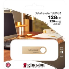 Флеш-память Kingston DTSE9G3/128GB 220MB/s Metal USB 3.2 Gen1 DataTraveler - фото 3