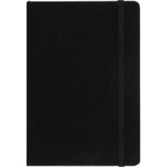 Бизнес-блокнот Attache А5(148x218мм), ЭССЕ,балакр,резин,клетка,черный,80 л