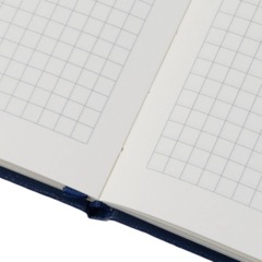 Бизнес-блокнот Attache А5 (148x218 мм), ЭССЕ,балакр,80л.,резин,клетка,синий - фото 7