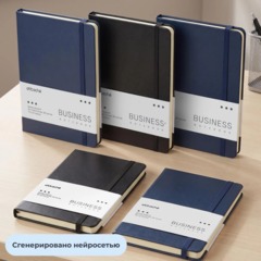 Бизнес-блокнот  Attache Аура, А5,  80л (138x213мм), клетка, резинка, синий - фото 10