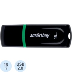 Флеш-память Smartbuy UFD 2.0 16GB Paean Black (SB16GBPN-K)