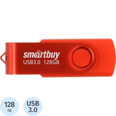 Флеш-память Smartbuy UFD 3.0/3.1 128GB Twist Red (SB128GB3TWR)