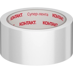 Клейкая лента армированная КОНТАКТ, 50ммx10м, 175мкм, белая (25325) - фото 3