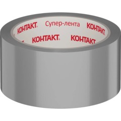 Клейкая лента армированная КОНТАКТ, 50ммx10м, 175мкм, серая (23724) - фото 3