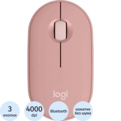 Мышь компьютерная Logitech беспров. Pebble 2 M350S розовый (910-007014)