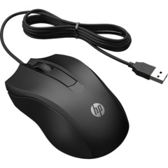 Мышь компьютерная HP проводная Wired Mouse 100 черный (6VY96AA) - фото 3
