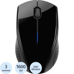 Мышь компьютерная HP беспров. 220 черный (3FV66AA)