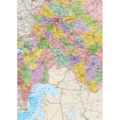 Карта настенная Россия политико-администр/1:4млн.2,17х1,60м,КН130 - фото 2