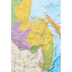 Карта настенная Россия политико-администр/1:4млн.2,17х1,60м,КН130 - фото 3