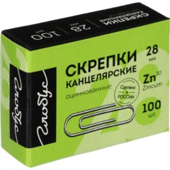 Скрепки Глобус 28мм, оцинкованные, 100 шт/уп, С28-100Ц - фото 2