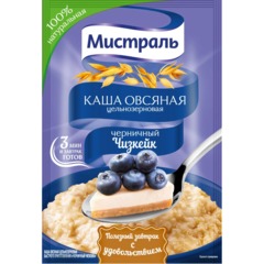 Каша овсяная Мистраль Черничный Чизкейк 40гx25шт/уп - фото 2