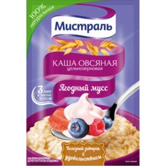 Каша овсяная Мистраль Ягодный Мусс 40гx25шт/уп - фото 2