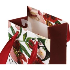 Пакет под бутылку подарочный PREMIUM FLORA.ПИОНЫ,12.3x36x9 см 2-856/01 - фото 2