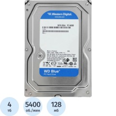 Жесткий диск WD BLUE 4TB 3,5 5400RPM 128MB(WD40EZZX)
