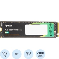 SSD накопитель Apacer AS2280P4X 512Gb M.2 PCIe Gen3x4(AP512GAS2280P4X-1)