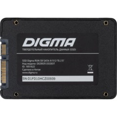 SSD накопитель Digma SATA-III 512GB DGSR2512GS93T Run S9 2.5 - фото 3